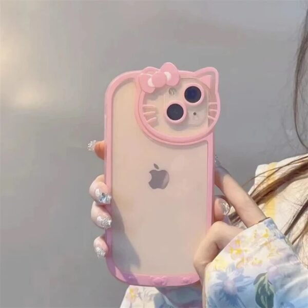 Pink Hello Kitty transparent iphone case