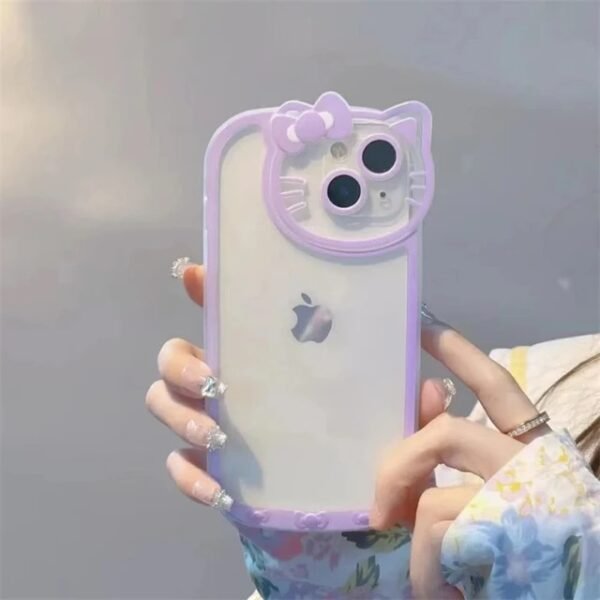 Purple Hello Kitty transparent iphone case