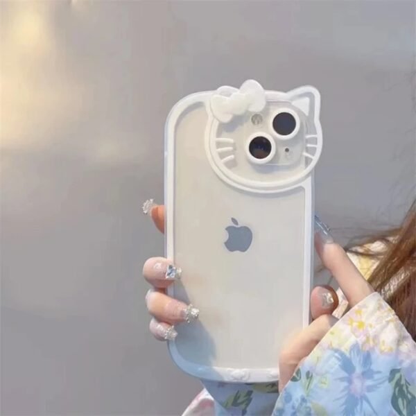 White Hello Kitty transparent iphone case