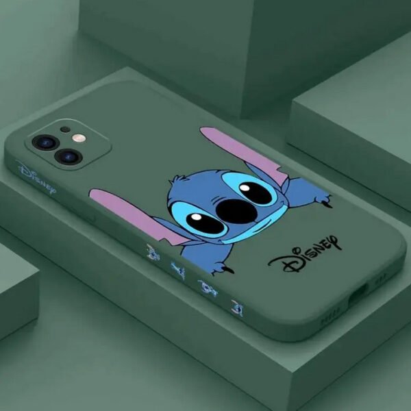Dark green little stitch phone case