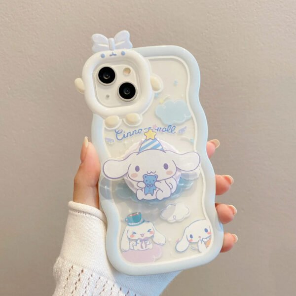 Kawaii-Sanrio-Cinnamoroll-NO-Bracelet-Bracket-Phone-Case-For-iPhone