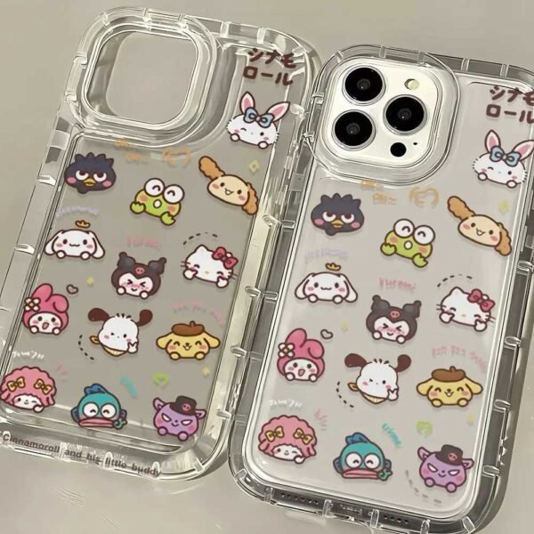 Sanrio Hello Kitty Cinnamoroll Faces Transparent Case For iPhone - Image 2