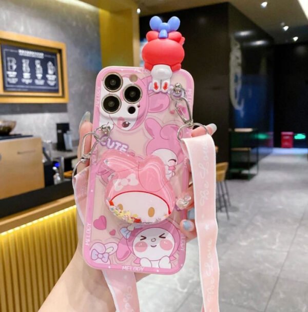 Sanrio Kuromi My Melody pink with strap