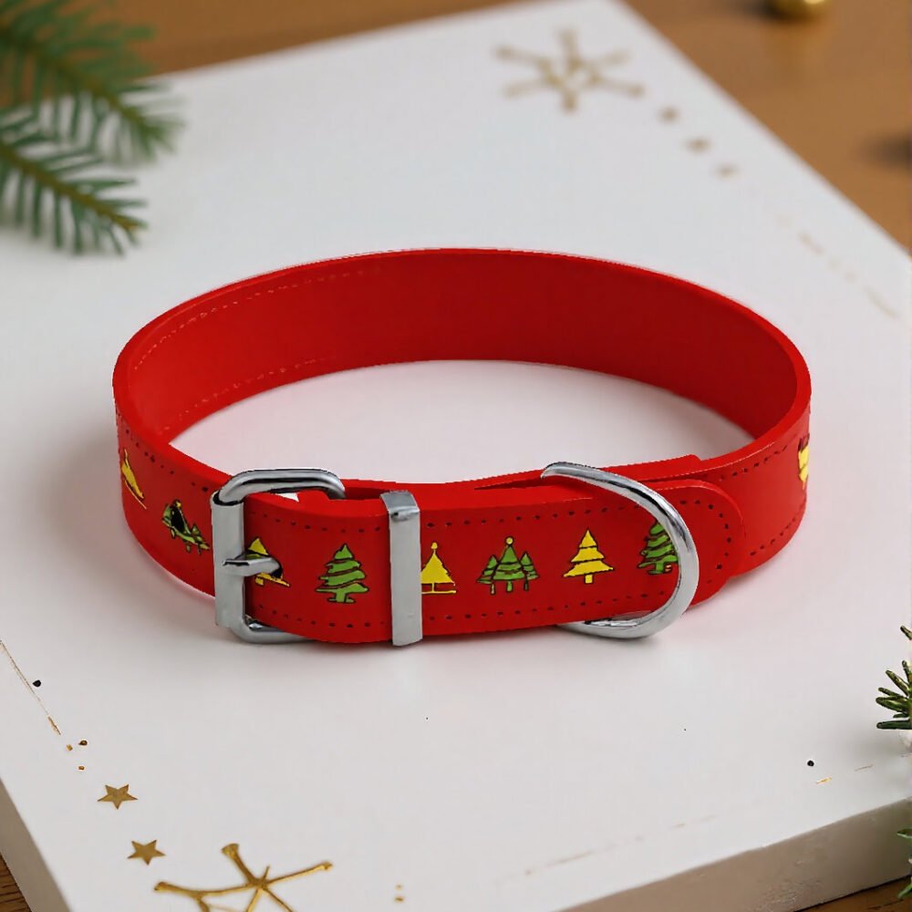 Red Collar - Yellow & Green Xmas Tree