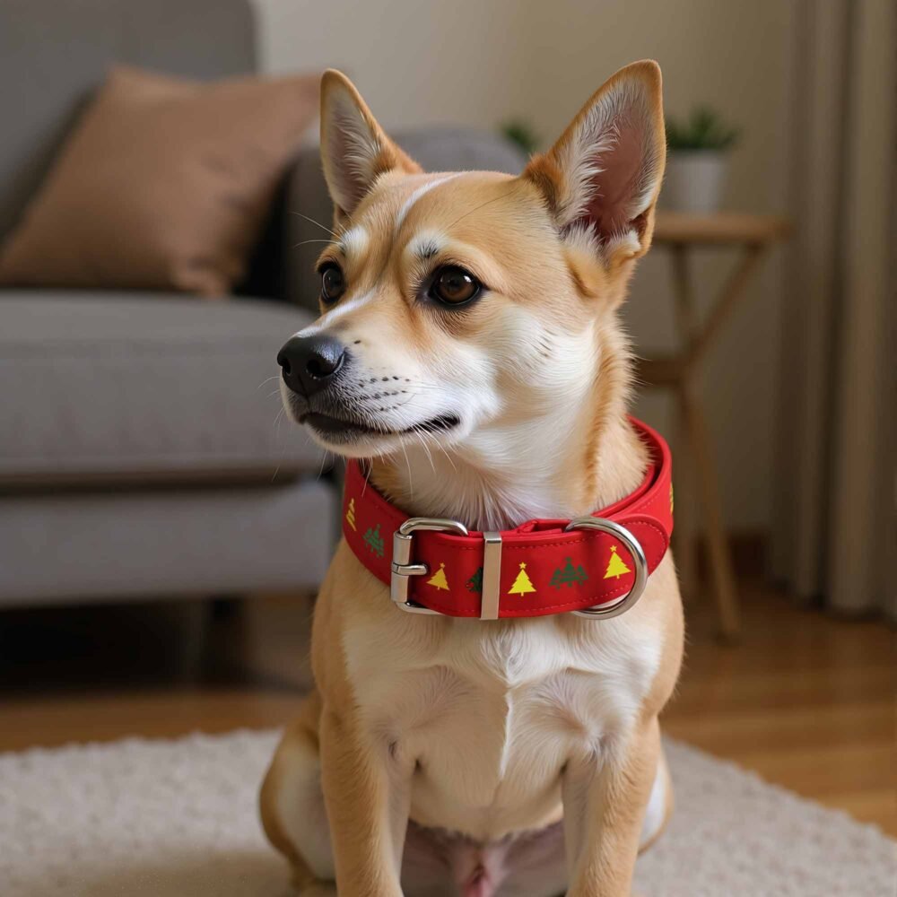 A festive personalised collar adds instant Christmas cheer to your pet's portrait.