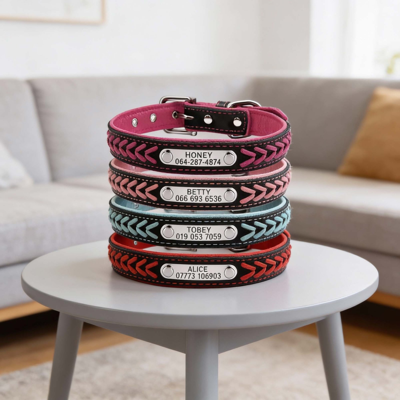 Braided collars colours styles