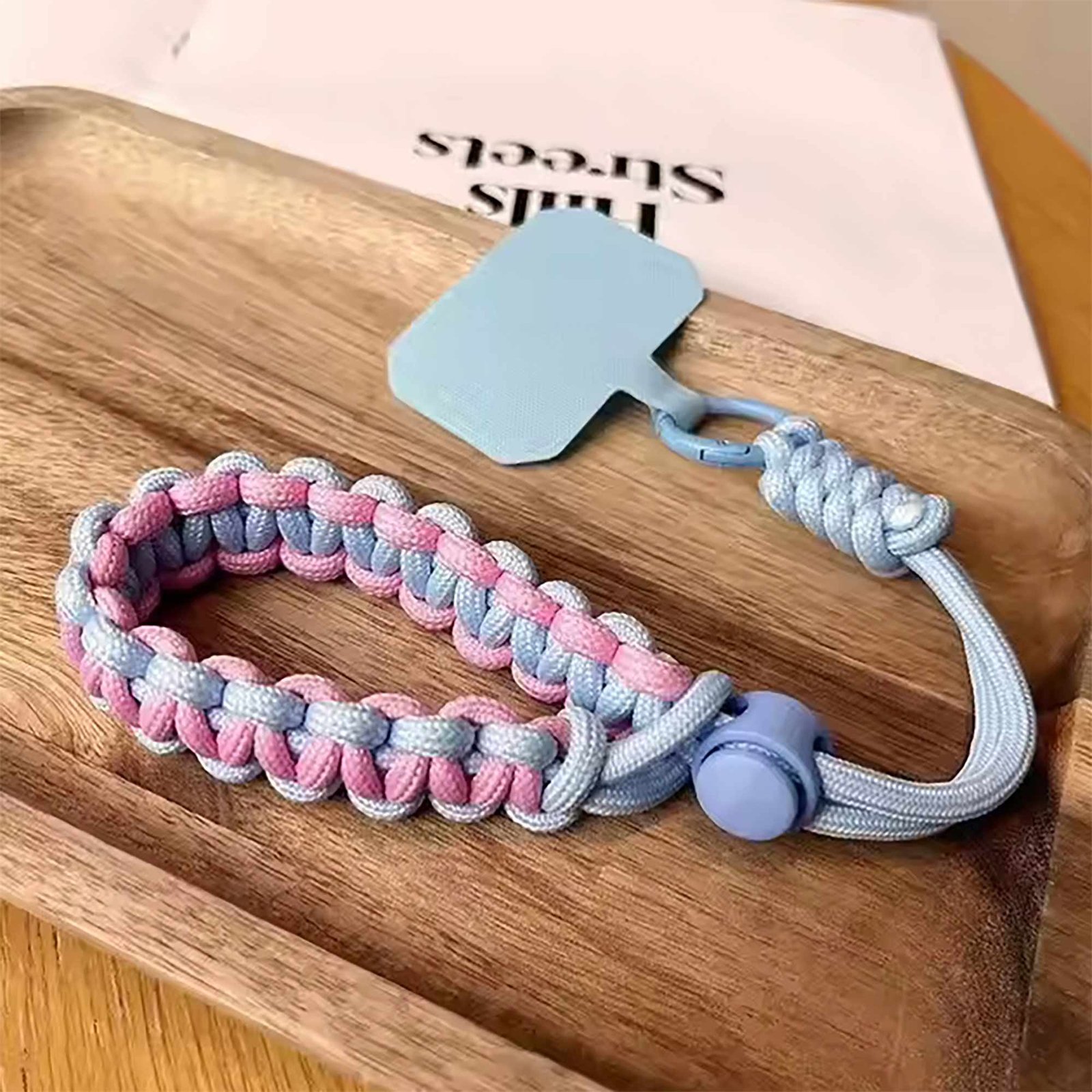 Handwoven adjustable mobile iPhone, Samsung, universal lanyard wrist strap - Image 5