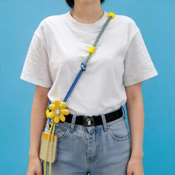 Cartoon-shoulder-phone-strap-yellow