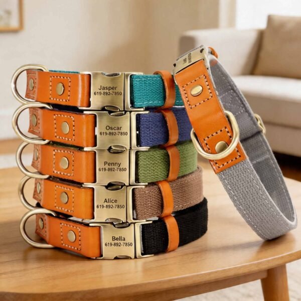 Nylon-leather-dog-collars