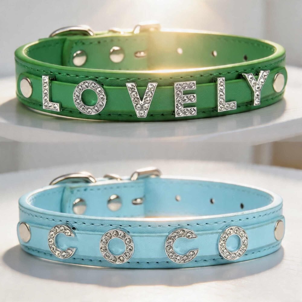 Personalised Rhinestone Name Collar for Dogs & Cats