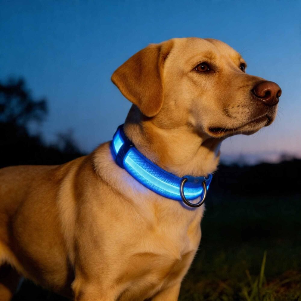 An LED collar helps you keep track of your dog on unlit paths and fields. An LED collar helps you keep track of your dog on unlit paths and fields.
