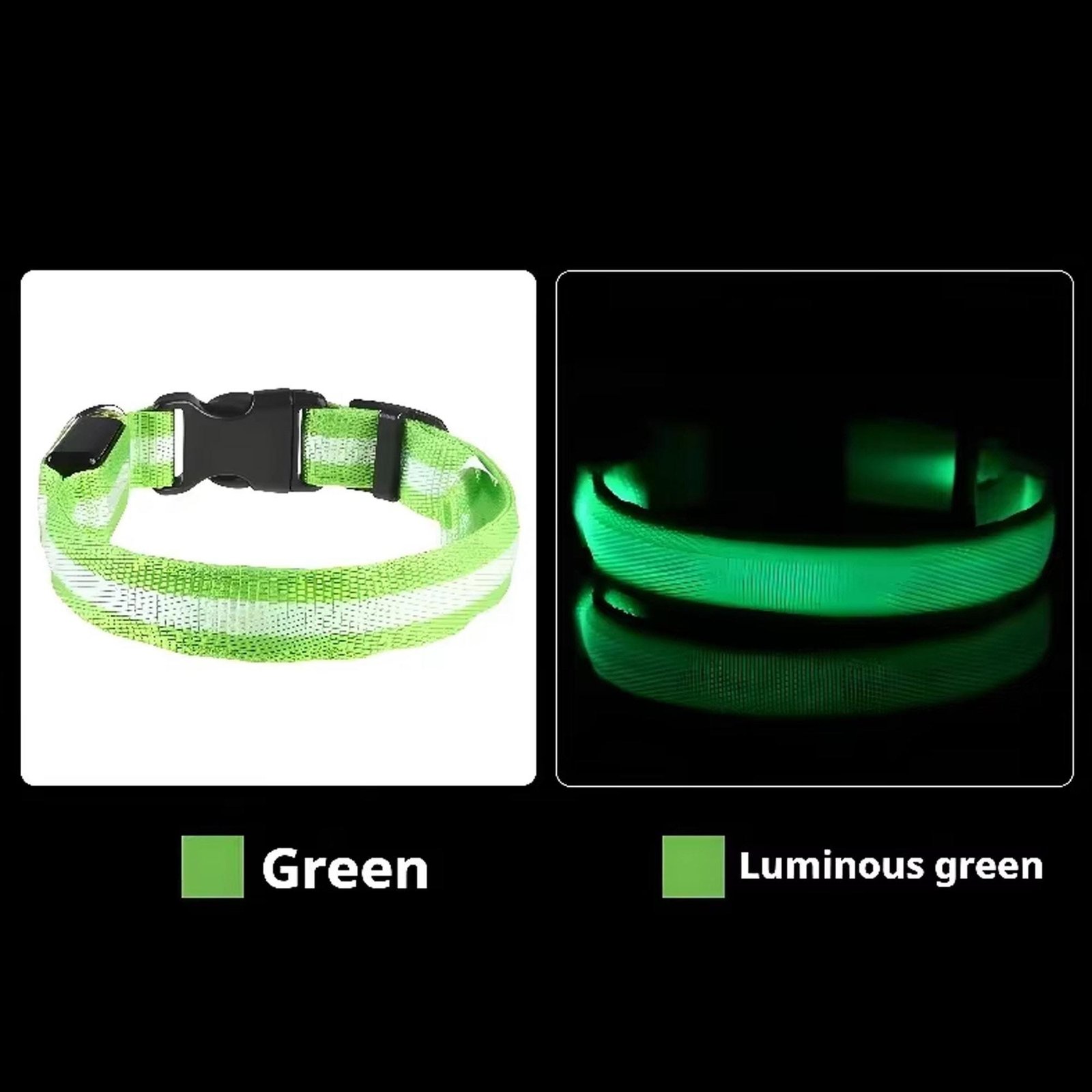 LED Dog Collar – Flashing Glow Nylon Safety Collar – photo 6