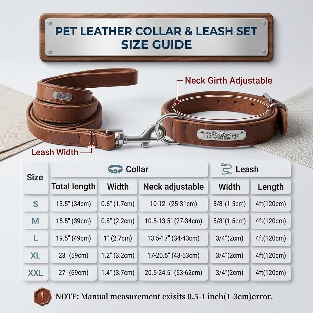 Personalised Padded Leather Dog Collar & Lead Set – photo 2