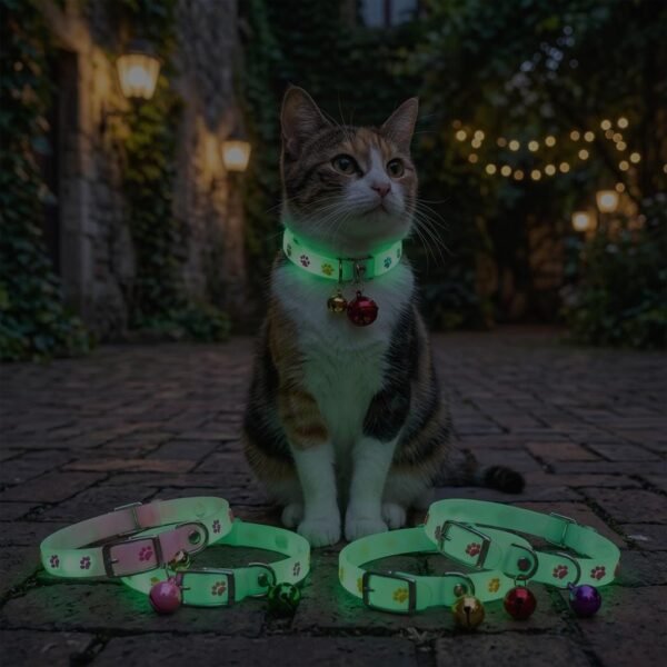 Glow in the Dark Cat & Small Dog Collar – Silicone