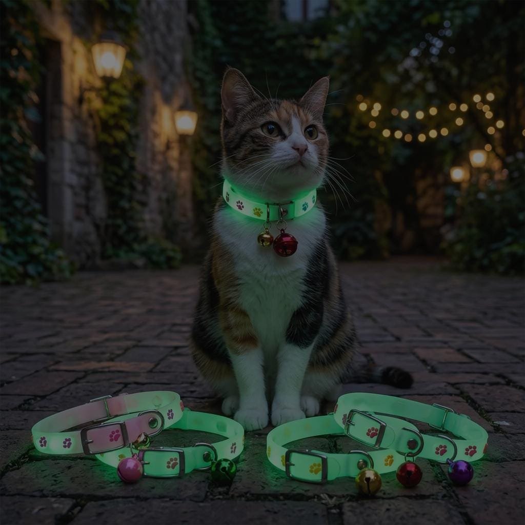 Glow in the Dark Cat & Small Dog Collar – Silicone