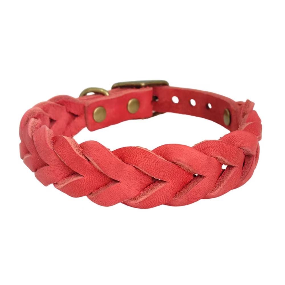 Braided Genuine Leather Dog Collar – Premium – photo 5