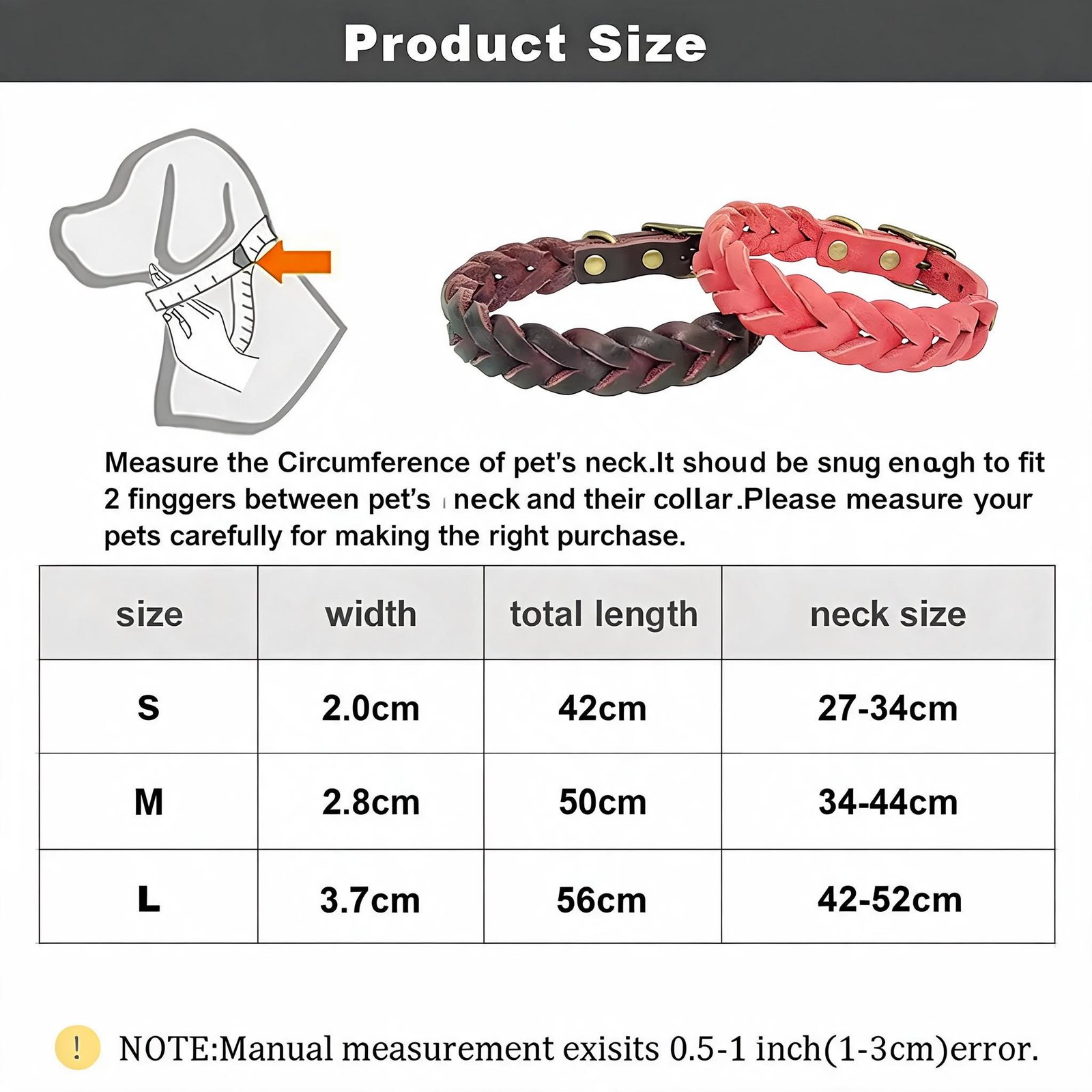 Braided Genuine Leather Dog Collar – Premium – photo 6