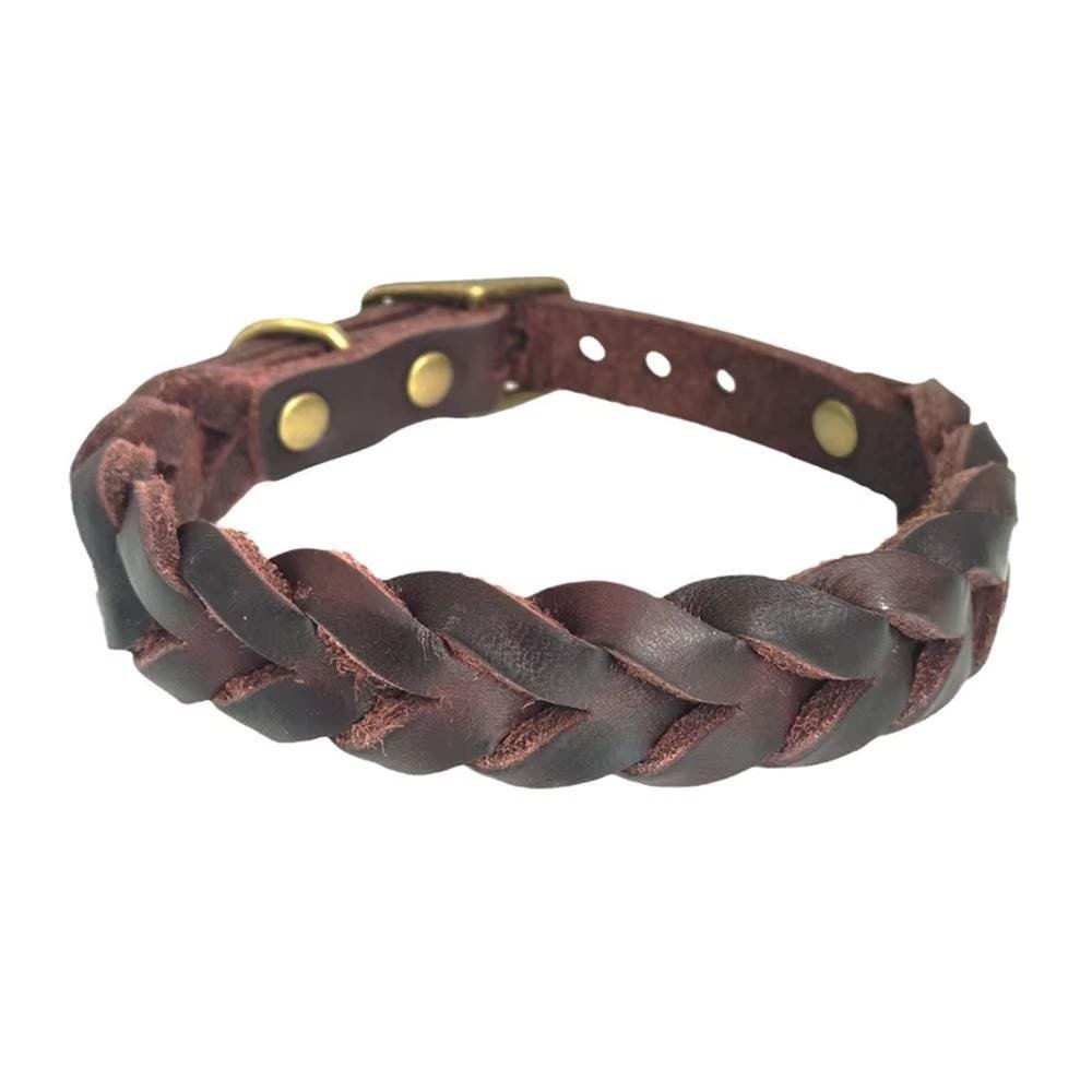 Braided Genuine Leather Dog Collar – Premium – photo 3
